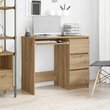 Desk Artisan Oak 90x45x76 cm Engineered Wood - Side View