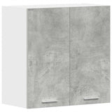 Kitchen Wall Cabinet Concrete Grey 60x31x60 cm Engineered Wood - Front View