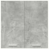 Kitchen Wall Cabinet Concrete Grey 60x31x60 cm Engineered Wood - Rear View