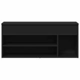 Shoe Bench Black 102x30.5x45 cm Engineered Wood