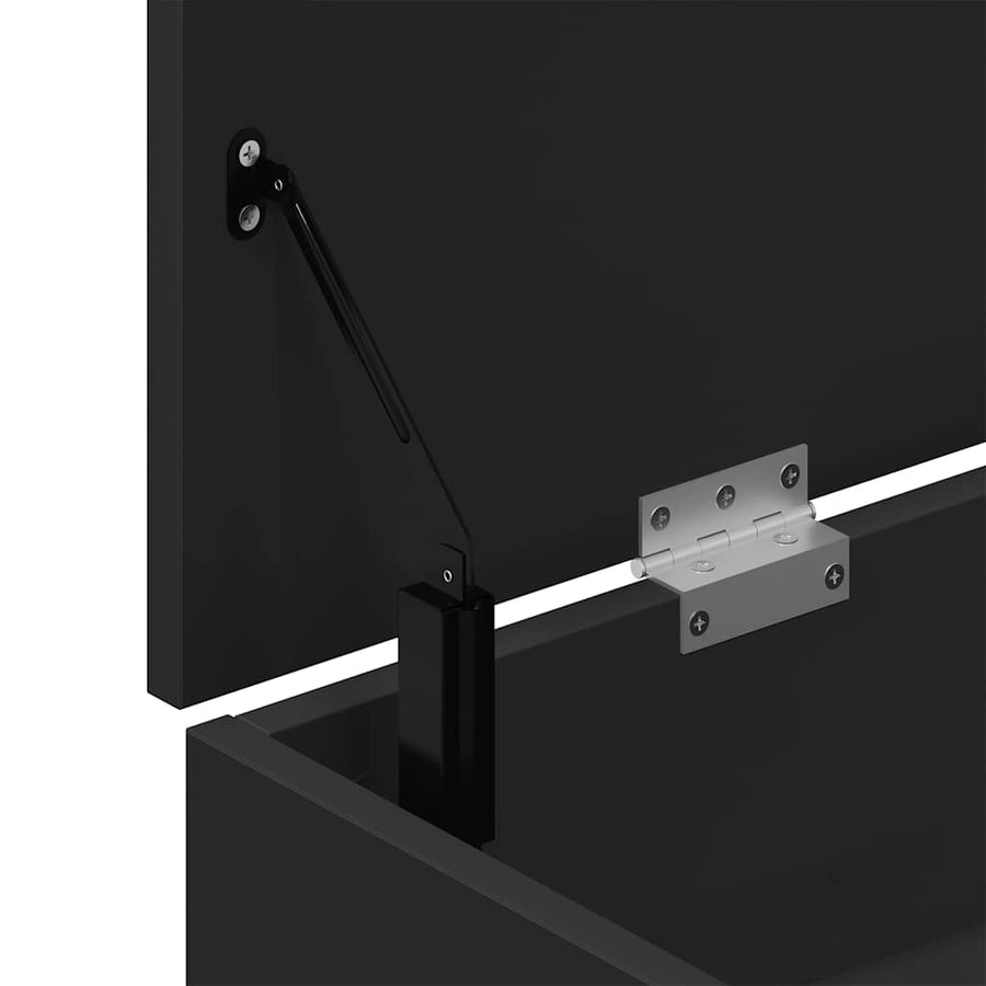 Shoe Bench Black 102x30.5x45 cm Engineered Wood