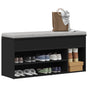 Shoe Bench Black 102x30.5x45 cm Engineered Wood