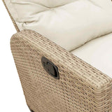 3 Piece Garden Sofa Set with Cushions L-shaped Beige Poly Rattan - Extra Image