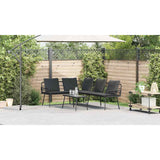 Garden Sofa Set 2 pcs Black Poly Rattan - 45-Degree Angle