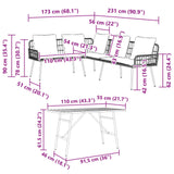Garden Sofa Set 2 pcs Black Poly Rattan