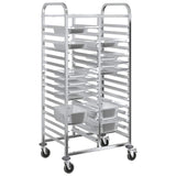 Tray Trolley with 32 GN Containers 75x55x162.5 cm Stainless Steel - Top-Down View