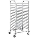 Tray Trolley with 32 GN Containers 75x55x162.5 cm Stainless Steel - Close-Up Angle