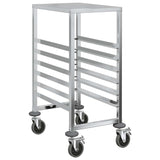 Tray Trolley with 6 GN Containers 39x55x87 cm Stainless Steel - Front View