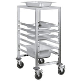 Tray Trolley with 6 GN Containers 39x55x87 cm Stainless Steel - Top-Down View