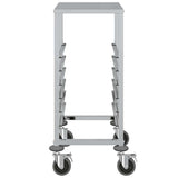 Tray Trolley with 6 GN Containers 39x55x87 cm Stainless Steel - 45-Degree Angle