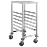 Tray Trolley with 6 GN Containers 39x55x87 cm Stainless Steel - Close-Up Angle