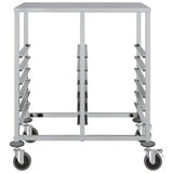 Tray Trolley with 12 GN Containers 75x55x87 cm Stainless Steel - 45-Degree Angle