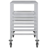 Tray Trolley with 12 GN Containers 75x55x87 cm Stainless Steel - Rear View
