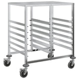 Tray Trolley with 12 GN Containers 75x55x87 cm Stainless Steel - Close-Up Angle