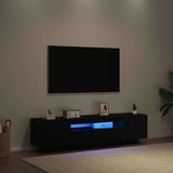 TV Cabinet 160 x 35 x 40 cm Black Engineered Wood