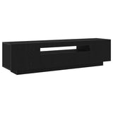TV Cabinet Black 160 x 35 x 40 cm Engineered Wood - Front View