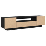 TV Cabinet Black 160 x 35 x 40 cm Engineered Wood - Rear View