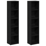 CD Cabinets 2 pcs Black Oak 21x16x93.5 cm Engineered Wood