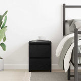 Bedside Cabinet Black oak 30 x 30 x 40 cm Engineered wood - Top-Down View