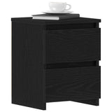 Bedside Cabinet Black oak 30 x 30 x 40 cm Engineered wood - Side View