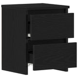 Bedside Cabinet 2 pcs Black Oak 30 x 30 x 40 cm Engineered Wood