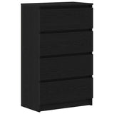 Sideboard Black Oak 60x35x98.5 cm Engineered Wood - Front View