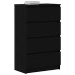 Sideboard Black Oak 60x35x98.5 cm Engineered Wood
