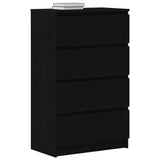 Sideboard Black Oak 60x35x98.5 cm Engineered Wood - Top-Down View