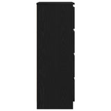 Sideboard Black Oak 60x35x98.5 cm Engineered Wood - Rear View