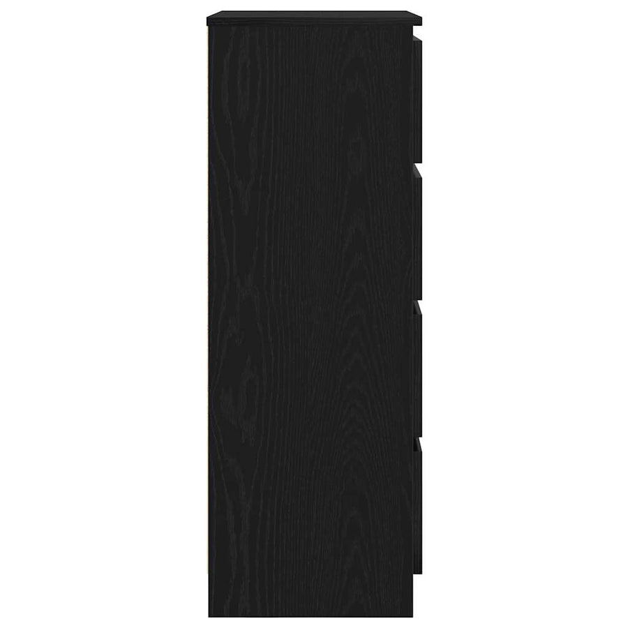 Sideboard Black Oak 60x35x98.5 cm Engineered Wood