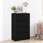 Sideboard Black Oak 60x35x98.5 cm Engineered Wood