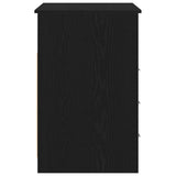 Desk with Drawers Black Oak 102x50x76 cm Engineered Wood - Close-Up Angle
