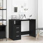Desk with Drawers Black Oak 102x50x76 cm Engineered Wood