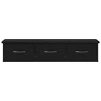 Wall Cabinet Black Oak 88x26x18.5 cm Engineered Wood