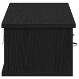 Wall Cabinet Black Oak 88x26x18.5 cm Engineered Wood - Close-Up Angle
