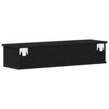 Wall Cabinet Black Oak 88x26x18.5 cm Engineered Wood - Low Angle