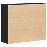 Sideboard Black Oak 91x29.5x75 cm Engineered Wood