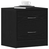 Bedside Cabinet Black Oak 40x30x40 cm Engineered Wood