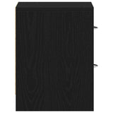 Bedside Cabinet Black Oak 40x30x40 cm Engineered Wood - Close-Up Angle