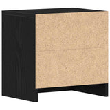 Bedside Cabinet Black Oak 40x30x40 cm Engineered Wood - Low Angle