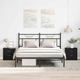 Bedside Cabinets 2 pcs Black Oak 40x30x40 cm Engineered Wood - Side View