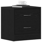 Bedside Cabinets 2 pcs Black Oak 40x30x40 cm Engineered Wood - Top-Down View