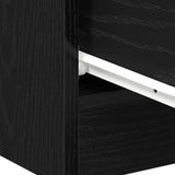 Bedside Cabinets 2 pcs Black Oak 40x30x40 cm Engineered Wood - Extra Image
