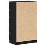 Drawer Cabinet Black Oak 60x36x103 cm Engineered Wood - Low Angle