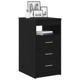 Drawer Cabinet Black Oak 40x50x76 cm Engineered Wood - Top-Down View