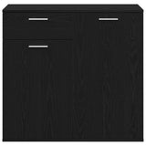 Sideboard Black Oak 80x36x75 cm Engineered Wood