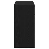 Sideboard Black Oak 80x36x75 cm Engineered Wood - Close-Up Angle