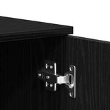 Sideboard Black Oak 80x36x75 cm Engineered Wood - Extra Image