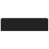 TV Cabinet Black Oak 120x30x30.5 cm Engineered Wood