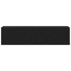 TV Cabinet Black Oak 120x30x30.5 cm Engineered Wood